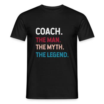 My coach it is good gift humor coach legend - Men's T-Shirt - black - Front - AI Model Male 178 light (178cm)