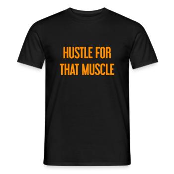 Se démener pour ce muscle - T-shirt homme - noir - Devant - AI Model Male 178 light (178cm)