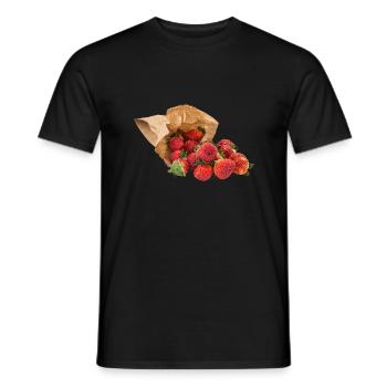 strawberry erdbeeren veggie gemuese fruits60 - Männer T-Shirt - Schwarz - Vorne - AI Model Male 178 light (178cm)