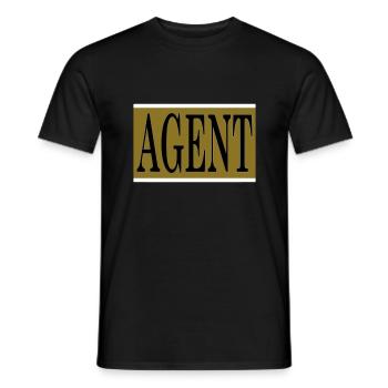 agent - T-shirt homme - noir - Devant - AI Model Male 178 light (178cm)