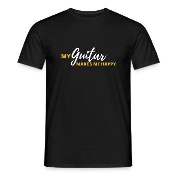 guitare - T-shirt homme - noir - Devant - AI Model Male 178 light (178cm)