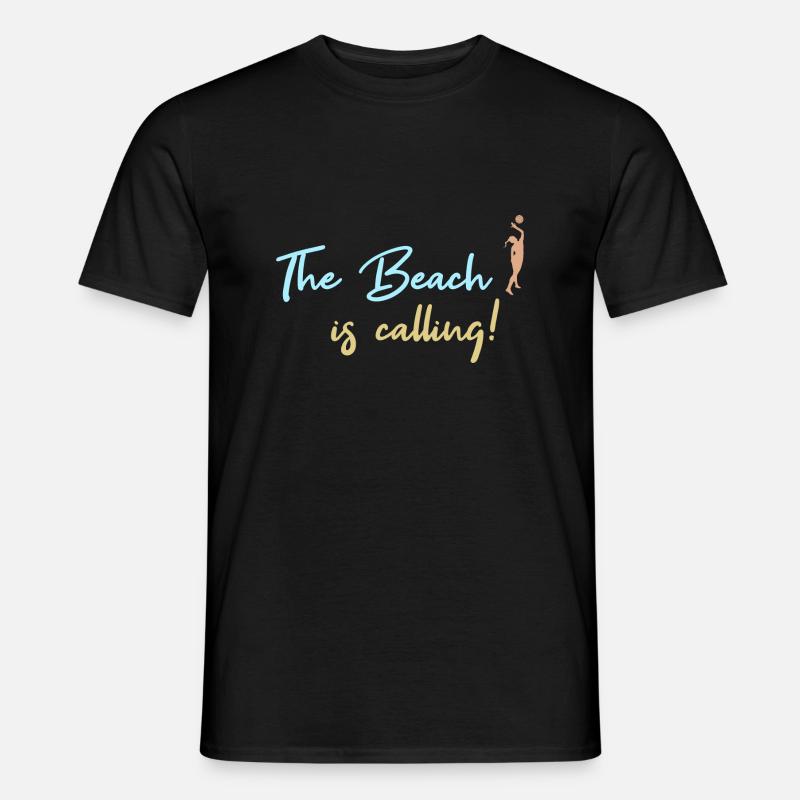Beachvolleyball - Männer T-Shirt - Schwarz