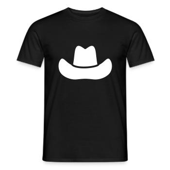 Cowboy hat gift - Men's T-Shirt - black - Front - AI Model Male 178 light (178cm)