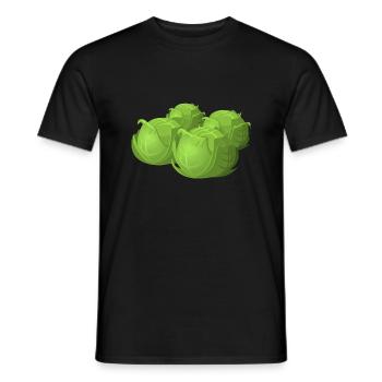 laitue salade de laitue Halloween légumes vegetables7 - T-shirt homme - noir - Devant - AI Model Male 178 light (178cm)