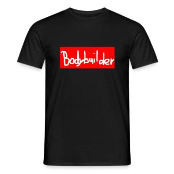 Bodybuilder lettering - Men's T-Shirt - black - Front - AI Model Male 178 light (178cm)