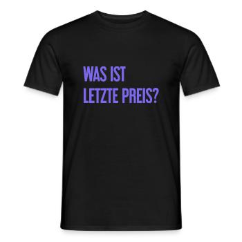 Quel est le dernier prix ? - T-shirt homme - noir - Devant - AI Model Male 178 light (178cm)