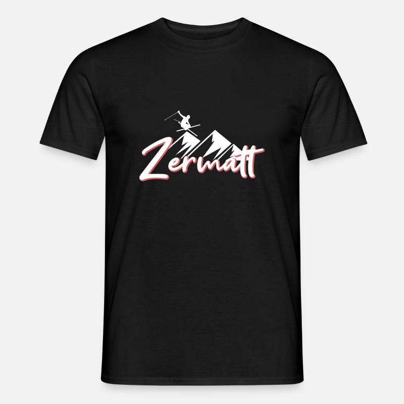 Zermatt - Männer T-Shirt - Schwarz