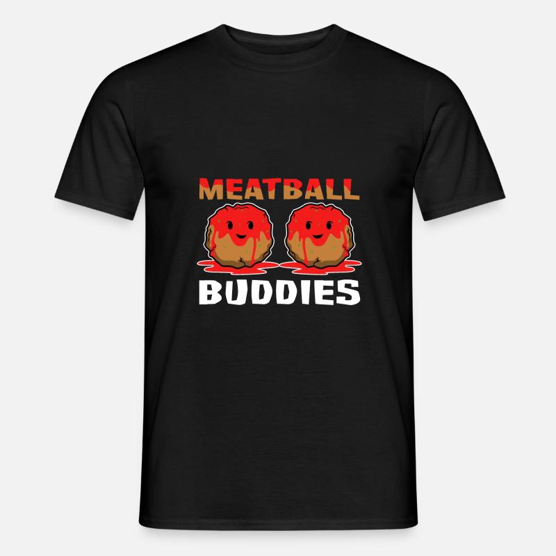 Beste Hackbällchen Freunde - Meatball - Männer T-Shirt - Schwarz