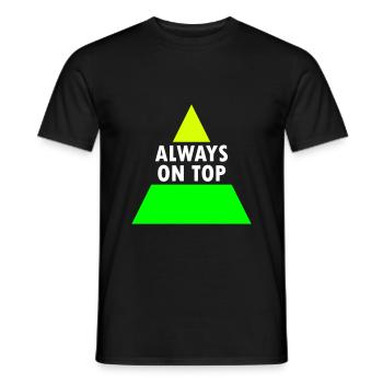 Always on top (geteiltes Dreieck) - Männer T-Shirt - Schwarz - Vorne - AI Model Male 178 light (178cm)