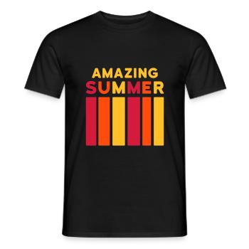 Amazing Summer (bar) - Men's T-Shirt - black - Front - AI Model Male 178 light (178cm)