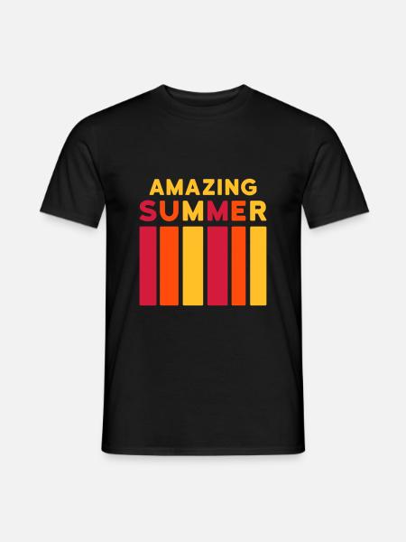 Amazing Summer (Balken) - Männer T-Shirt - Schwarz