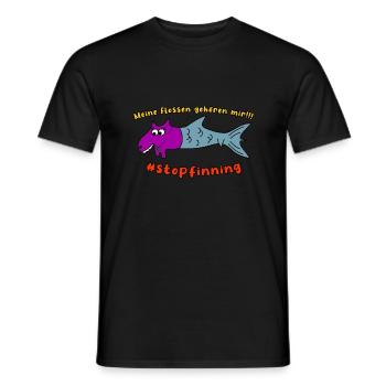 Meine Flossen gehören mir! Stop finning !!! - Männer T-Shirt - Schwarz - Vorne - AI Model Male 178 light (178cm)