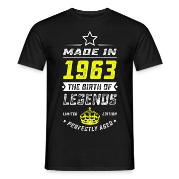 MADE IN 1963 - Männer T-Shirt - Schwarz - Vorne - AI Model Male 178 light (178cm)