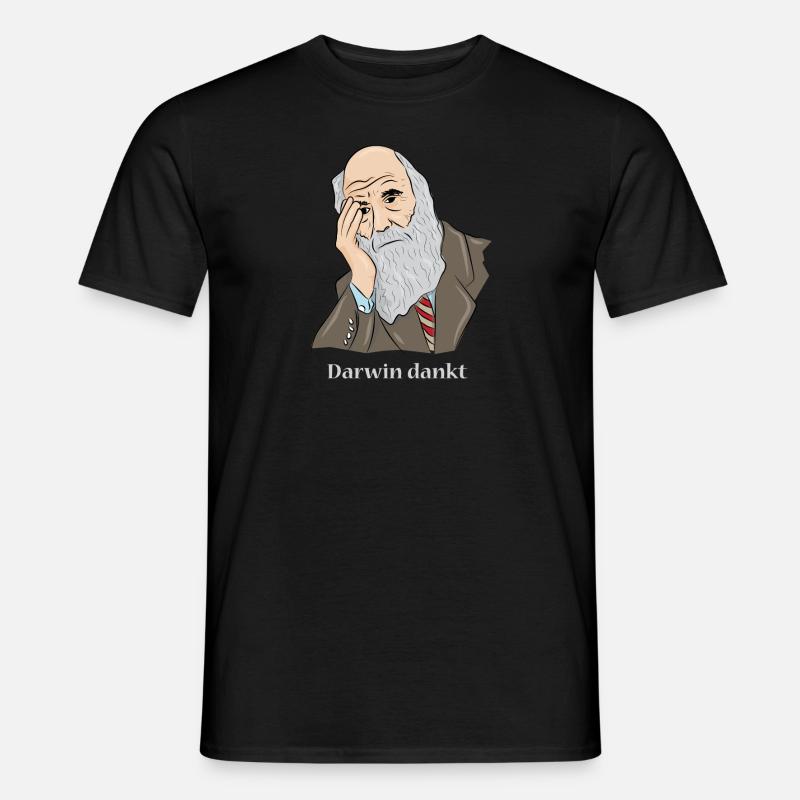 DARWIN DANKT - Männer T-Shirt - Schwarz