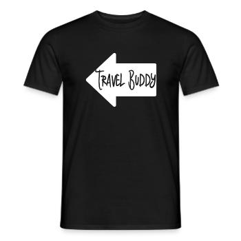 Voyage Buddy Voyage Amis Vacances Tour du monde Idée - T-shirt homme - noir - Devant - AI Model Male 178 light (178cm)