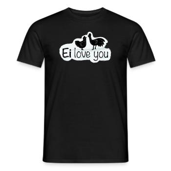 Ei love you - Männer T-Shirt - Schwarz - Vorne - AI Model Male 178 light (178cm)