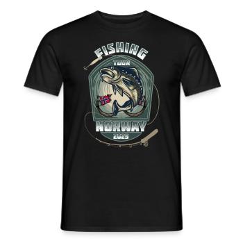 Norway Fishing Tour - 2025 - Männer T-Shirt - Schwarz - Vorne - AI Model Male 178 light (178cm)