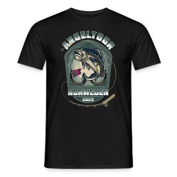 Norwegen Angeltour 2025 - Männer T-Shirt - Schwarz - Vorne - AI Model Male 178 light (178cm)