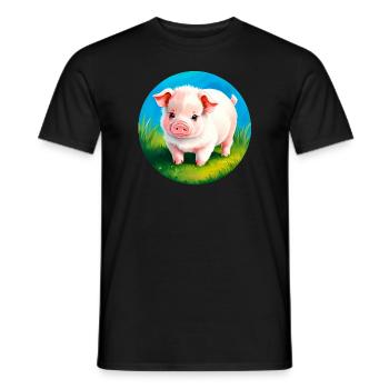 Bébé porceon porcelet porcelet - T-shirt homme - noir - Devant - AI Model Male 178 light (178cm)