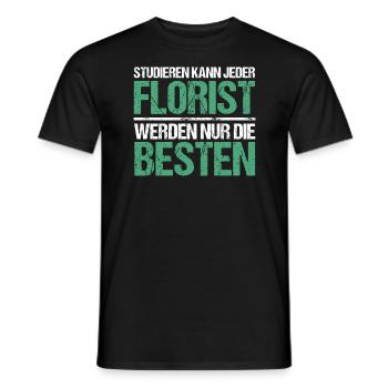 Tout le monde peut étudier - Florist Edition - T-shirt homme - noir - Devant - AI Model Male 178 light (178cm)