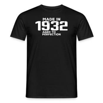 Vintage 1932 Geburtstagsgeschenk 1932 Retro - Männer T-Shirt - Schwarz - Vorne - AI Model Male 178 light (178cm)