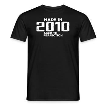 Vintage 2010 Cadeau Anniversaire 2010 Rétro - T-shirt homme - noir - Devant - AI Model Male 178 light (178cm)