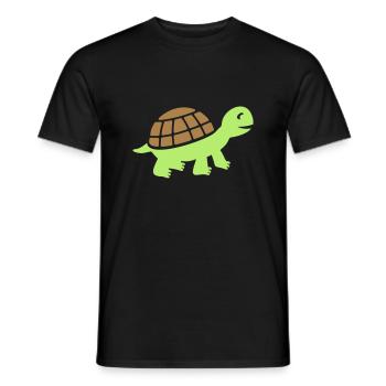 cadeau tortue mignonne - T-shirt homme - noir - Devant - AI Model Male 178 light (178cm)