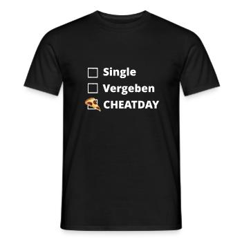 Cheatday - Männer T-Shirt - Schwarz - Vorne - AI Model Male 178 light (178cm)