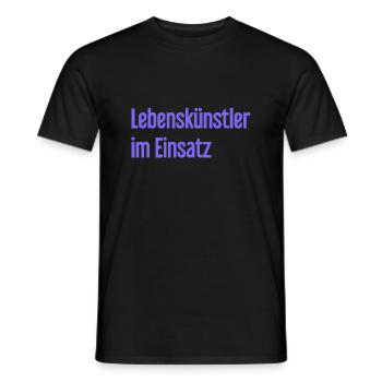 Artistes de la vie en action - T-shirt homme - noir - Devant - AI Model Male 178 light (178cm)