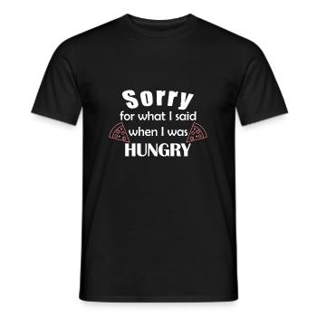 Désolé pour ce que j'ai dit quand j'avais faim - T-shirt homme - noir - Devant - AI Model Male 178 light (178cm)