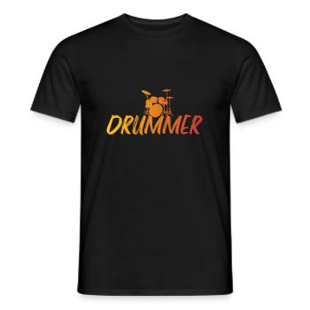 Drummer - Männer T-Shirt - Schwarz - Vorne - AI Model Male 178 light (178cm)