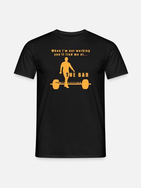 Power Lifting - The Bar - Men's T-Shirt - black