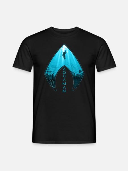 Aquaman Film Logo Silhouette - Men's T-Shirt - black