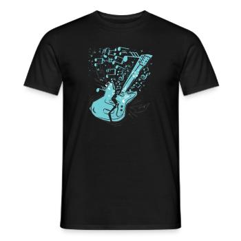 Guitar Music T-Shirt - Men's T-Shirt - black - Front - AI Model Male 178 light (178cm)