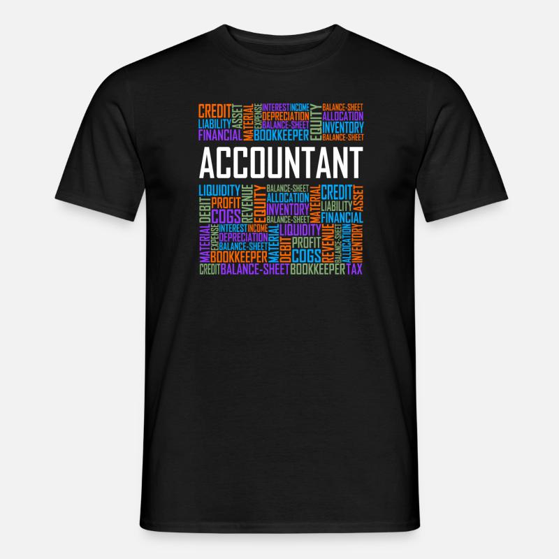 Buchhalter-Wörter - Männer T-Shirt - Schwarz