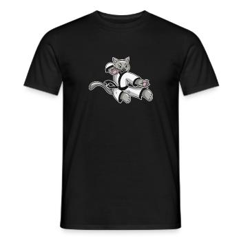 Jiu Jitsu Karate Cat - T-shirt homme - noir - Devant - AI Model Male 178 light (178cm)