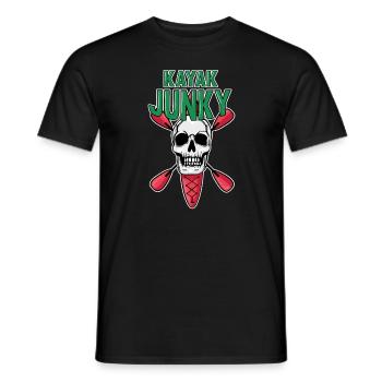 Kayak Junky - Men's T-Shirt - black - Front - AI Model Male 178 light (178cm)