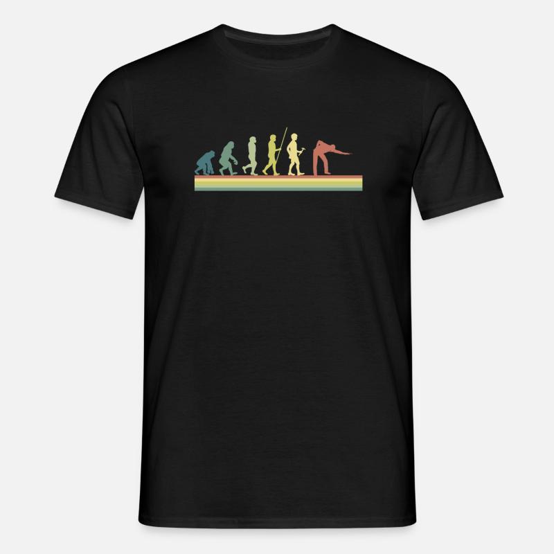 Billard Retro Evolution - Männer T-Shirt - Schwarz