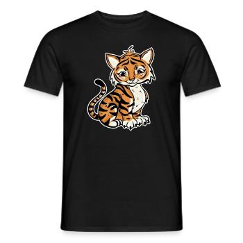 Tigre - T-shirt homme - noir - Devant - AI Model Male 178 light (178cm)