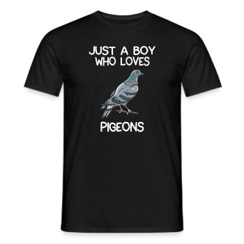 Juste un garçon qui aime les pigeons - T-shirt homme - noir - Devant - AI Model Male 178 light (178cm)