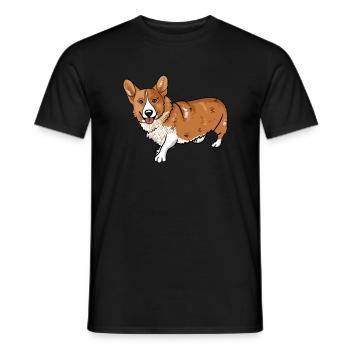 Corgi - Men's T-Shirt - black - Front - AI Model Male 178 light (178cm)