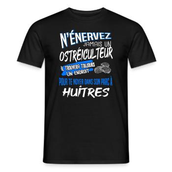 ostréiculteur - T-shirt homme - noir - Devant - AI Model Male 178 light (178cm)