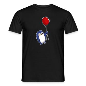 Pinguin Ballon - Männer T-Shirt - Schwarz - Vorne - AI Model Male 178 light (178cm)