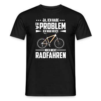 Ich war heute noch nicht Radfahren Geschenkidee - Männer T-Shirt - Schwarz - Vorne - AI Model Male 178 light (178cm)