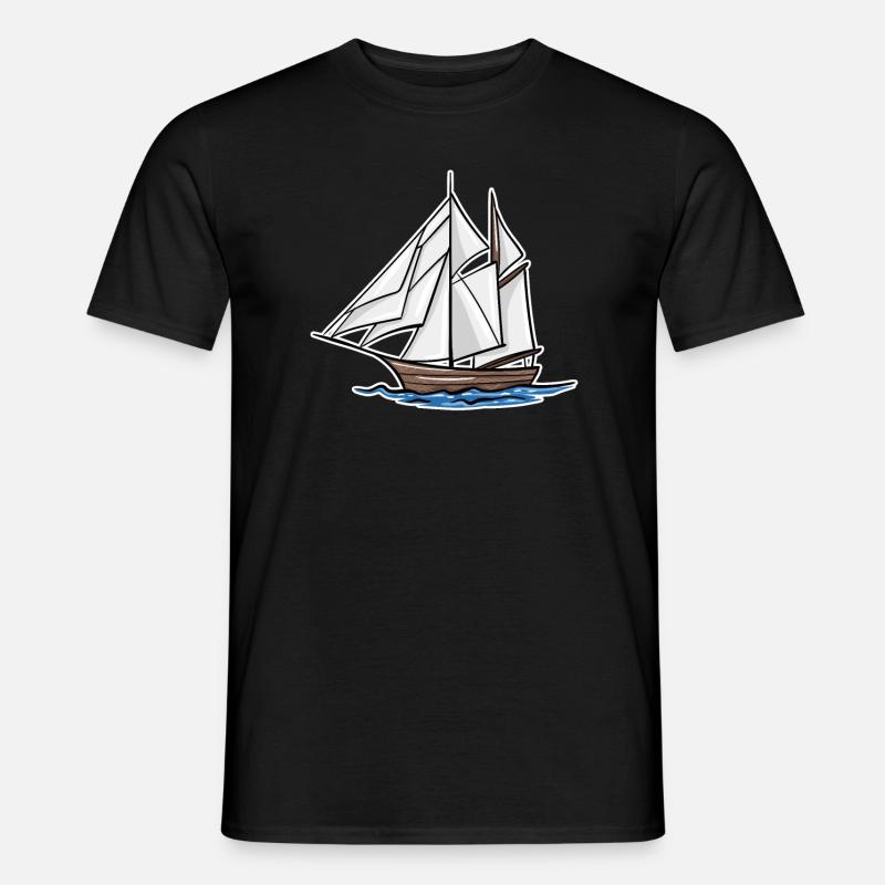 Boot - Männer T-Shirt - Schwarz
