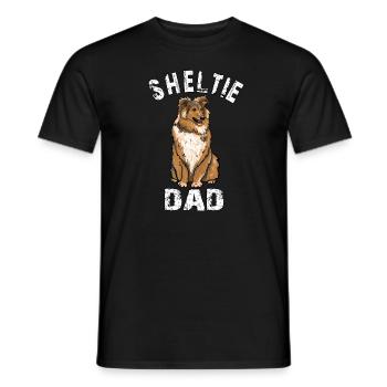 Sheltie Dad - Men's T-Shirt - black - Front - AI Model Male 178 light (178cm)
