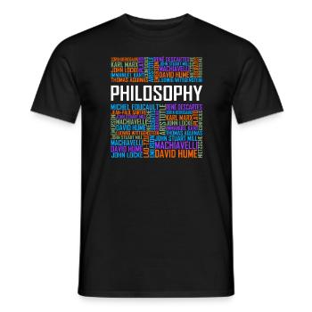 Philosophie - Worte - Männer T-Shirt - Schwarz - Vorne - AI Model Male 178 light (178cm)