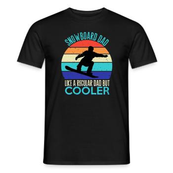 Snowboard dad Snowboarding - Männer T-Shirt - Schwarz - Vorne - AI Model Male 178 light (178cm)