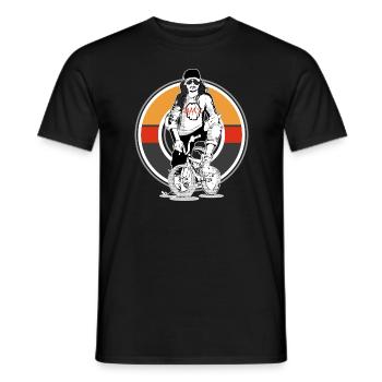 Selten radlos Radfahrerin Sportlerin Fahrrad BMX - Männer T-Shirt - Schwarz - Vorne - AI Model Male 178 light (178cm)