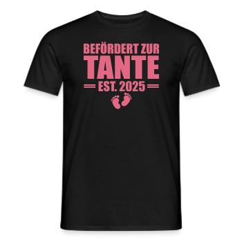 Befördert zur Tante 2025 - Männer T-Shirt - Schwarz - Vorne - AI Model Male 178 light (178cm)